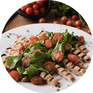 Tagliata de Pollo Rucola e Pomodorini