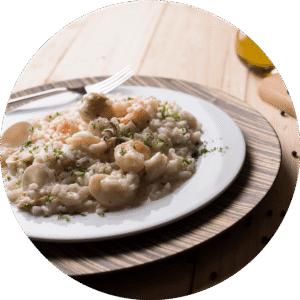 Risotto frutti di mare al vino blanco